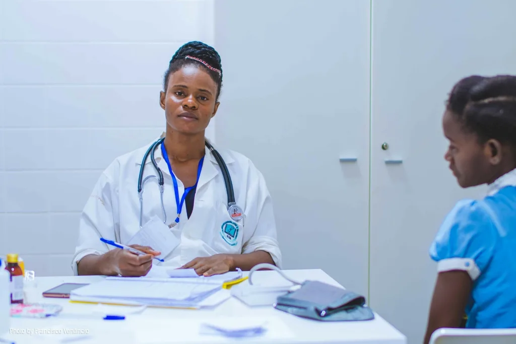 Healthcare professionals collaborating